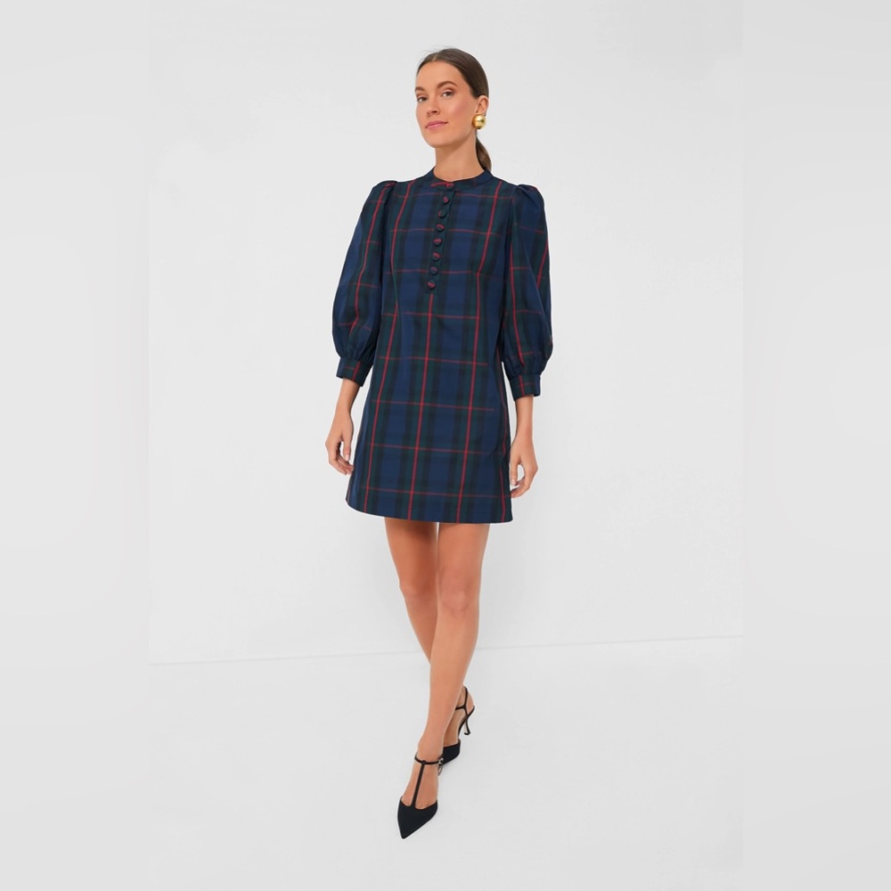 Tuckernuck Pomander Place Fraser Plaid Samantha Dress Sz M Holiday Party